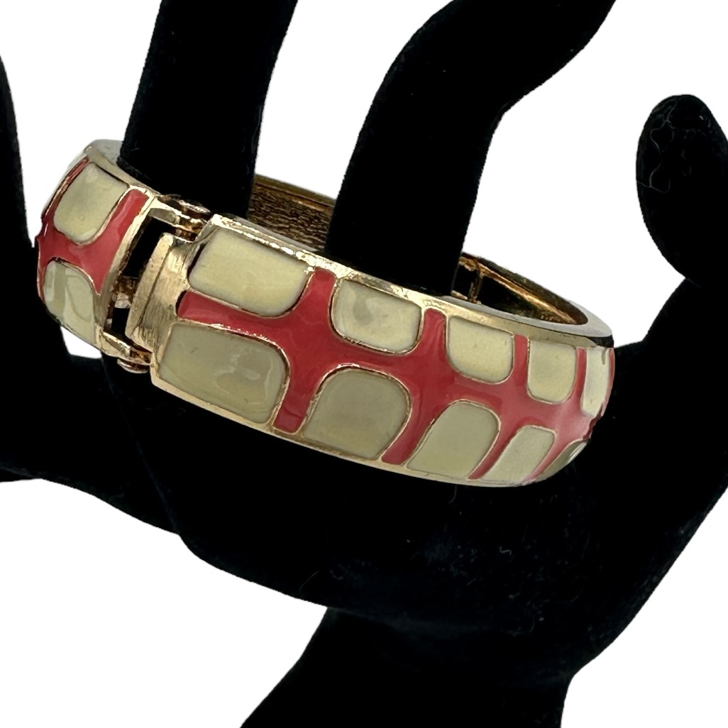 Fornish Signed Bracelet Gold Tone Hinged